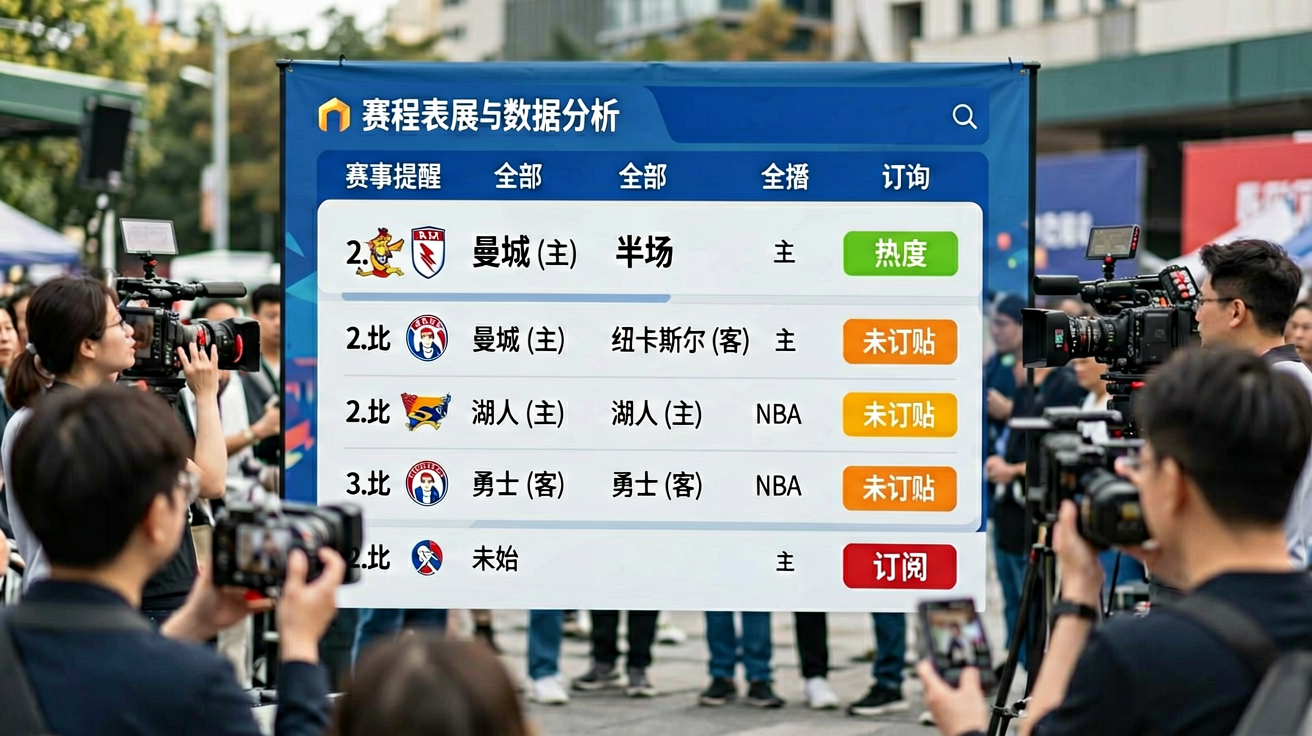 赛程表展示与数据分析界面